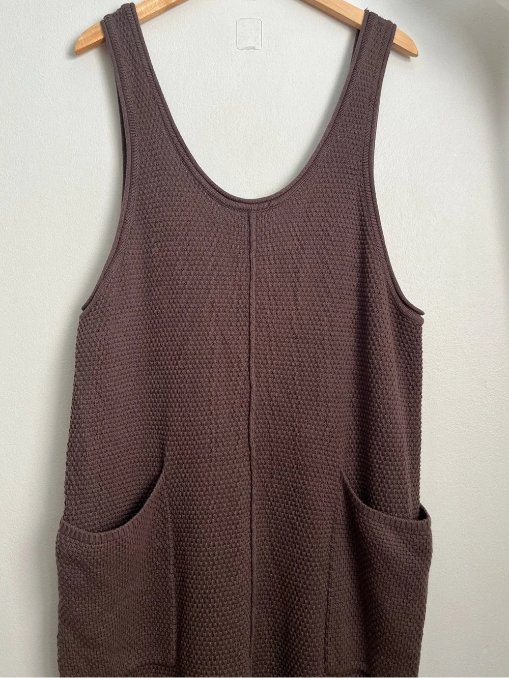 Free People Beach Hailee Sweater Jumpsuit Brown Overalls Slouchy - Picture 4 of 12